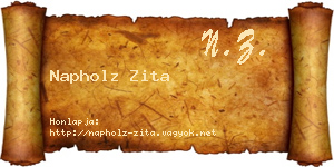Napholz Zita névjegykártya