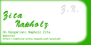 zita napholz business card